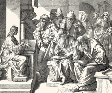 Twelve years old Jesus at the Temple, by Julius Schnorr von Carolsfeld