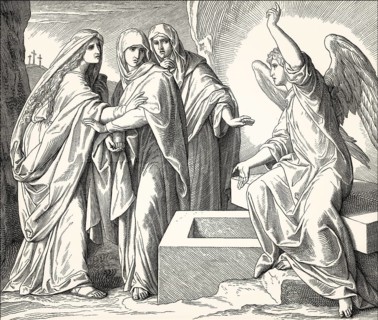 The Empty Tomb, New Testament, by Julius Schnorr von Carolsfeld, 1860