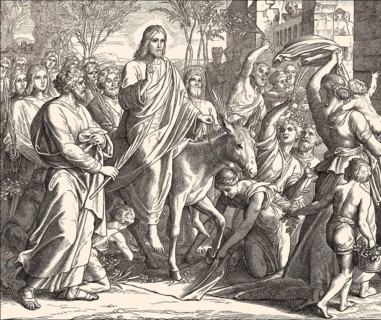 Jesus' Triumphal Entry into Jerusalem, New Testament, by Julius Schnorr von Carolsfeld, 1860