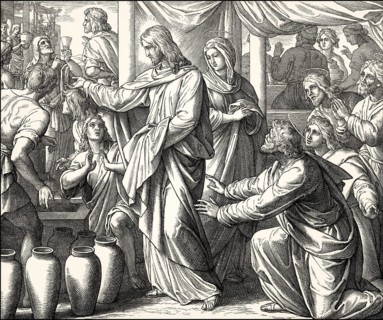 Wedding at Cana, New Testament, by Julius Schnorr von Carolsfeld, 1860