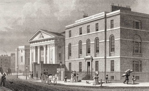 London Ophthalmic Infirmary, London, illustration by Th. H. Shepherd, 1828