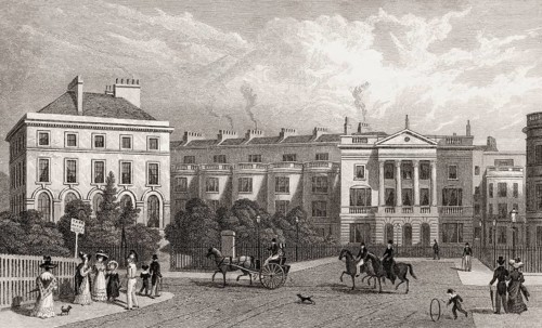 St Andrews Place, Regent's Park, London, UK, illustration by Th. H. Shepherd, 1826