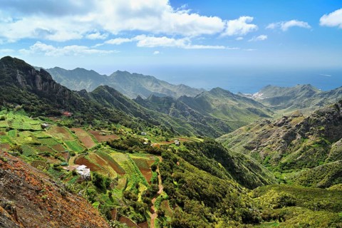 View from the Mirador Pico del Inglés, Las Montanas de Anaga, Anaga Mountains, Tenerife, Canary