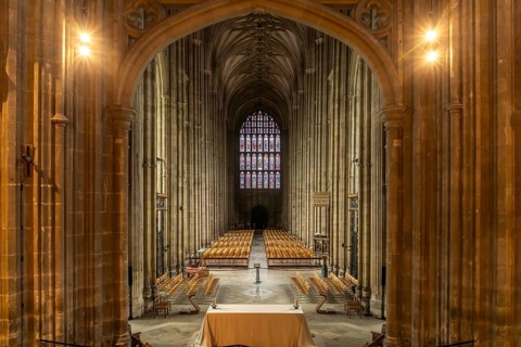 Nave of Canterbury Cathedral, England, Great Britain