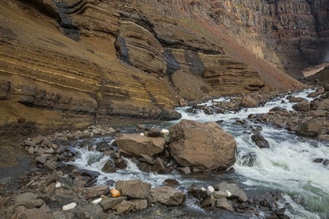 Hengifoss waterfall is located in Hengifossá in Fljótsdalshreppur, East Iceland. With 128 meters it