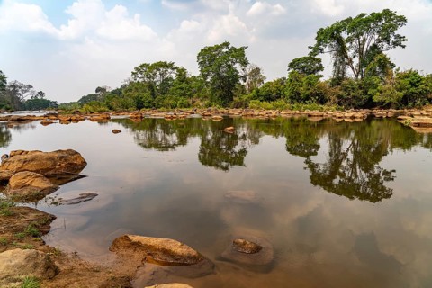 By the river Tad Lo, Bolaven Plateau, Laos, Asia