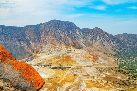 Nisyros volcano view, Nisyros Island, Dodecanese Islands, Greece, Europe