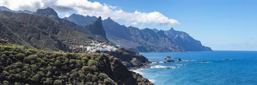 Atlantic coast near Taganana, Tagana valley, Barranco de la Iglesia, Anaga mountains, Las Montanas