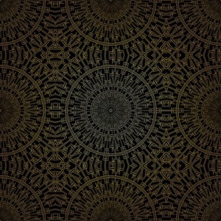 Geometric gold lace seamless pattern. Arabic tile lattice vector background.