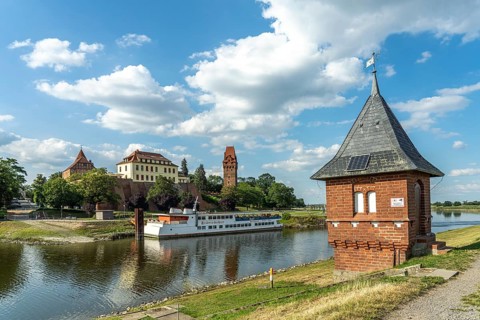 Tangermünde Castle on the Tangier and Elbe rivers in Tangermünde, Saxony-Anhalt, Germany, Europe