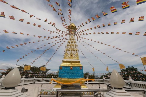 Chedi Prah Borommathat Wat Khao Sanam Chai, Hua Hin, khiri Khan, Hua Hin, Thailand, Asia