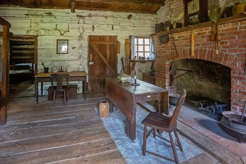 Petersburg, Illinois - The Trent Brothers' residence at Lincoln's New Salem State Historic Site.