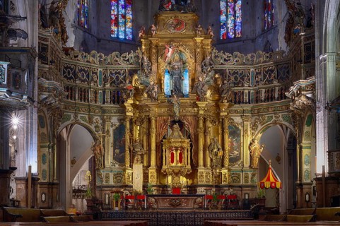Interior, Choir, Altar, Basilica of the Monastery of Sant Francesc, San Francisco, Palma de