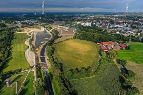 Recklinghausen, Castrop-Rauxel, North Rhine-Westphalia, Germany - EMSCHERLAND construction project,