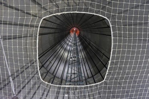 Dorsten, North Rhine-Westphalia, Germany, construction of a wind turbine, the first wind turbine of