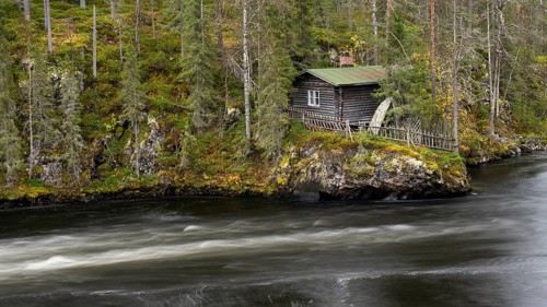 River course in Oulanka National Park, Finland, Europe