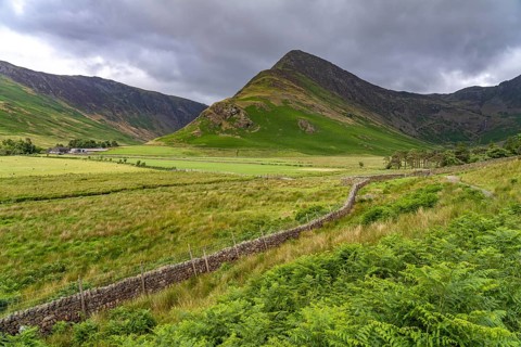 Landscape at Lake Buttermere in the Lake District, England, Great Britain