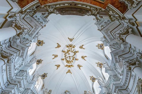 Chiesa di Santa Chiara interior, Noto, Noto Valley, Sicily, Italy, Europe