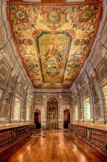 Church and Monastery of Sao Vicente de Fora, Polychromed marble sacristy, Lisbon, Portugal, Europe