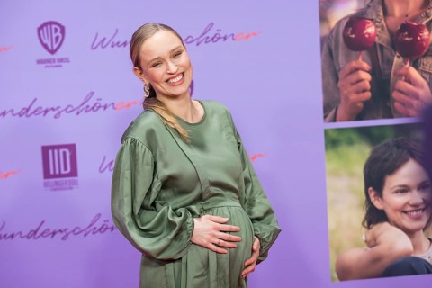 Caro Cult pregnant at the premiere of the film Wunderschöner at the Berlin Zoo Palast on 04.02.2025