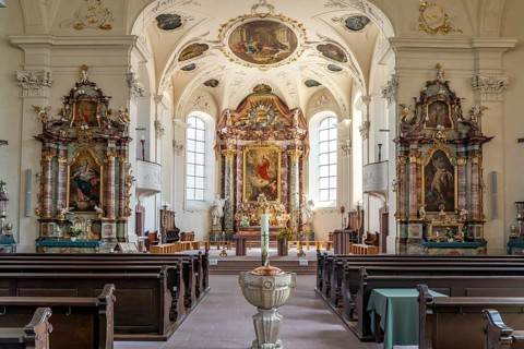 The Roman Catholic parish church of St Peter in Endingen am Kaiserstuhl, Baden-Württemberg,