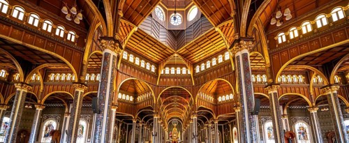 Interior view, Basílica de Nuestra Señora de Los Ángeles, Cartago, Costa Rica, Central America