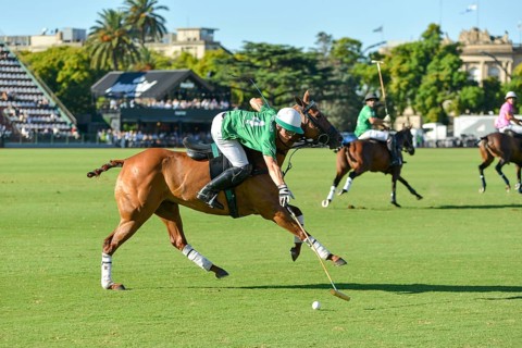 Bartolome Castagnola from team La Natividad playing against Indios Chapaleufú at the 131st