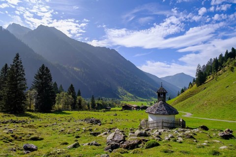 Chapel, Flittneralm. Flittner Alm, Innervals, Vals, Valser Tal, Valser Tal Natura 2000 nature