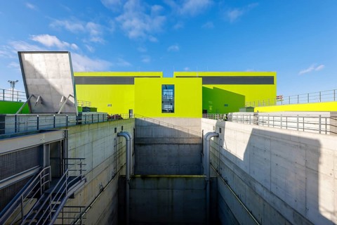 Oberhausen, Ruhr area, North Rhine-Westphalia, Germany - Emscher conversion, new Emscher AKE sewer,