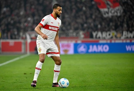 Josha Vagnoman VfB Stuttgart (04) Action on the ball MHPArena, MHP Arena Stuttgart,