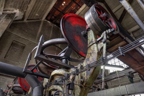 Transmission drive in a drop forge, formerly Dietz & Pfriem valve factory, today Industrial Museum