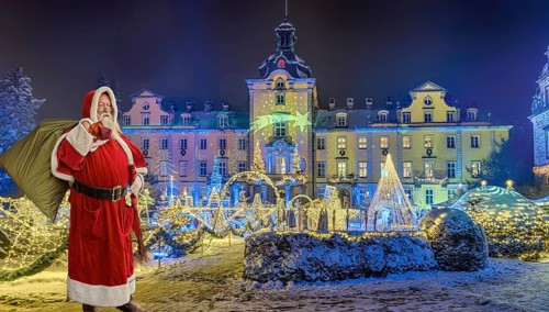 Christmas Magic Castle Snow with Father Christmas Bückeburg Germany