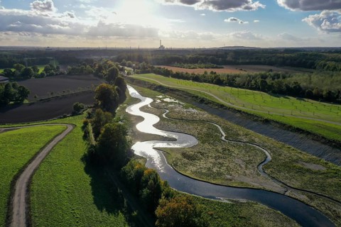 Recklinghausen, Castrop-Rauxel, North Rhine-Westphalia, Germany, Renaturalised Emscher, EMSCHERLAND