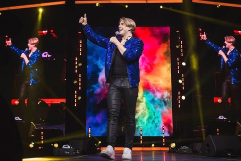 Vincent Groß at the Schlagernacht des Jahres live on Das Original Tour in the Berlin Uber Arena on