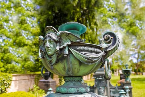 Historic cemetery, Tour, Memorial Louis Ernst Laiblin 1817 to 1892 and Louis Laiblin 1861 to 1927,
