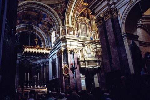 Interior of the Cathedral Church of St Paul, Mdina, Malta 1998