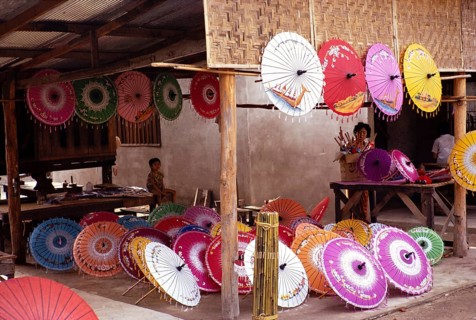 Festival umbreallas, Chiang Mai, Thailand, Asia 1971, Asia