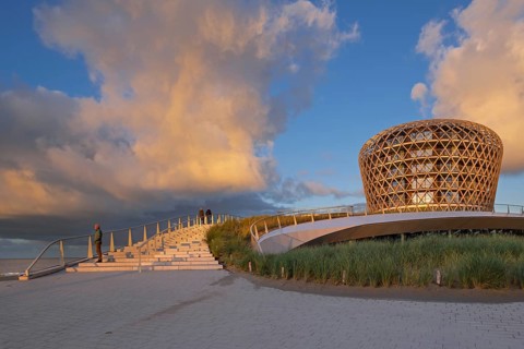 SILT venue housing casino, hotel and restaurant on promenade in seaside resort Middelkerke along