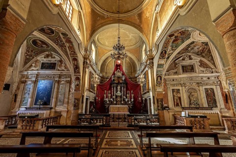 Church, Parish Church of Santa Maria del Sasso, interior view, Morcote, Lake Lugano, Lago di