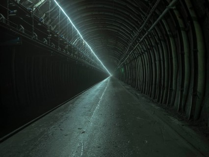 Tunnel section in construction lot H41 in the Sill Gorge, Brenner Base Tunnel, Tyrol, Austria,