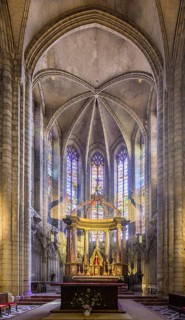 Interior view of Saint Salvy church, Albi, Département Tarn, France, Europe