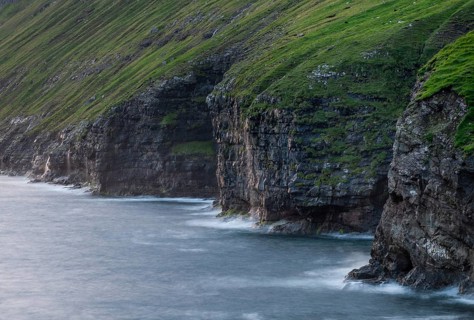 Surf, Coast, Long exposure, Vidareidi, Vidoy Island, Viðareiði, Viðoy Island, Faroe Islands,