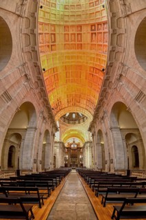 Church and Monastery of Sao Vicente de Fora, Central nave and ceiling, Lisbon, Portugal, Europe