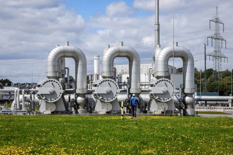 Werne, North Rhine-Westphalia, Germany, compressor station for natural gas and, in future, hydrogen