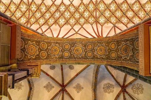 Ceiling in the interior of Bremen's St Peter's Cathedral, Free Hanseatic City of Bremen, Germany,