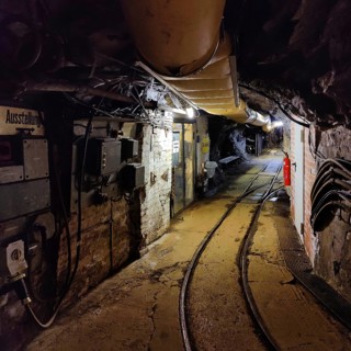Underground, tunnels in the visitor mine, Rammelsberg ore mine, UNESCO World Heritage Site, Goslar,