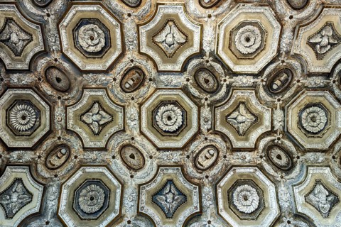 Church, ceiling fresco of the parish church of Santa Maria del Sasso, interior view, Morcote, Lake