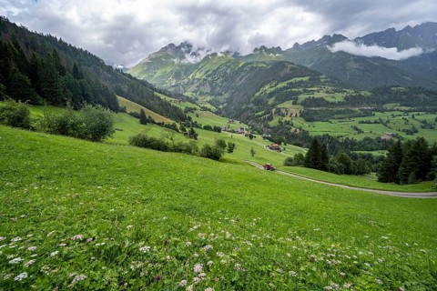 Cloudy Virgen Valley, mountain landscape, Hohe Tauern, East Tyrol, Tyrol, Austria, Europe