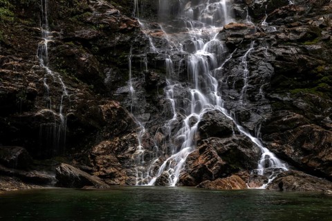 Froda Waterfall, Cascata La Froda, Sonogno, Verzasca Valley, Valle Verzasca, Canton Ticino,