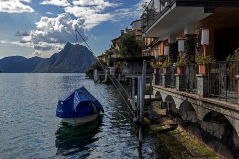 Gandria, Lake Lugano, Lago di Lugano, Canton Ticino, Switzerland, Europe